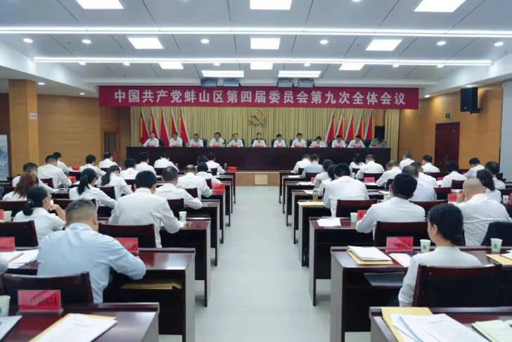 中国共产党蚌山区第四届委员会第九次全体会议召开